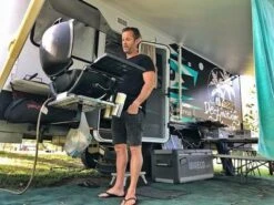 BBQARM Kit Black 850mm Arm Regular Size Tray For Weber Baby Q Or Similar -RV Comfort Outlet Store BBQARM Kit for Caravan Or Trailer 850mm Arm Black Regular BBQARM 1628493946