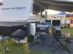 BBQARM Kit Black 850mm Arm Regular Size Tray For Weber Baby Q Or Similar -RV Comfort Outlet Store BBQARM Kit for Caravan Or Trailer 850mm Arm Black Regular BBQARM 1628493983