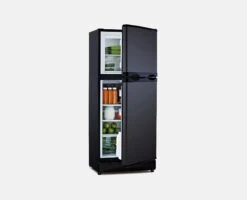 BUSHMAN Black XCD185 2-Way Upright Fridge 185l Gas And 240volt