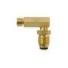 Brass Gas Fitting Male POL X 3-8 Left Hand Thread Male 90 Degree Adaptor