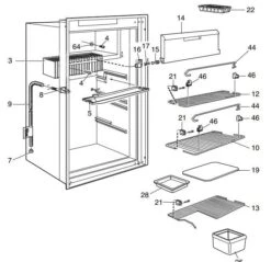 Dometic Electrolux Gas Fridge RM2453 RM2553 Draw For Lower Shelf