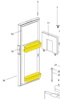 Door Bin Shelf - Suits Thetford N4141 Fridge