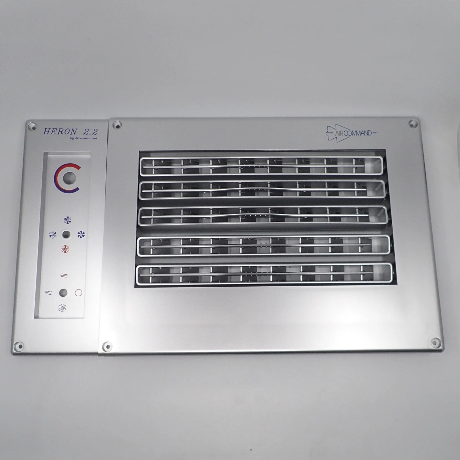 Replacement Aircommand Heron Front Panel Silver - 2 Piece Type Replaces Older Single Panel - Knobs Not Included. 1 Replacement Aircommand Heron Front Panel Silver - 2 Piece Type Replaces Older Single Panel - Knobs Not Included.