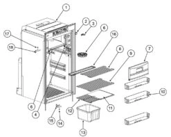 Thetford Glass CRISPER COVER for SHELF N500