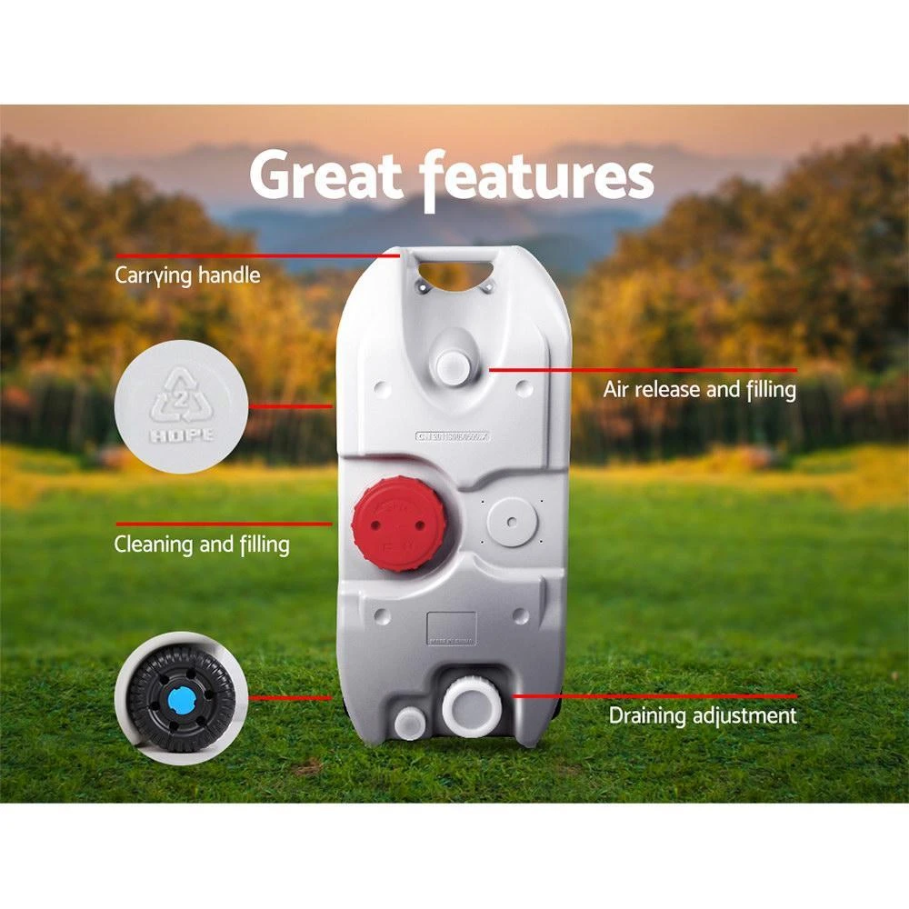 Weisshorn 40L Grey Portable Wheel Water Tank Free Shipping 6 Weisshorn 40L Grey Portable Wheel Water Tank Free Shipping - Image 6